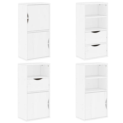 vidaXL Side Cabinets 4 pcs "ODDA" White 40x24x79 cm Solid Wood Pine