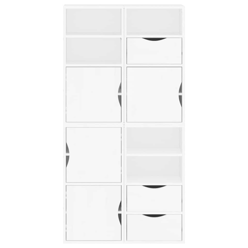 vidaXL Side Cabinets 4 pcs "ODDA" White 40x24x79 cm Solid Wood Pine