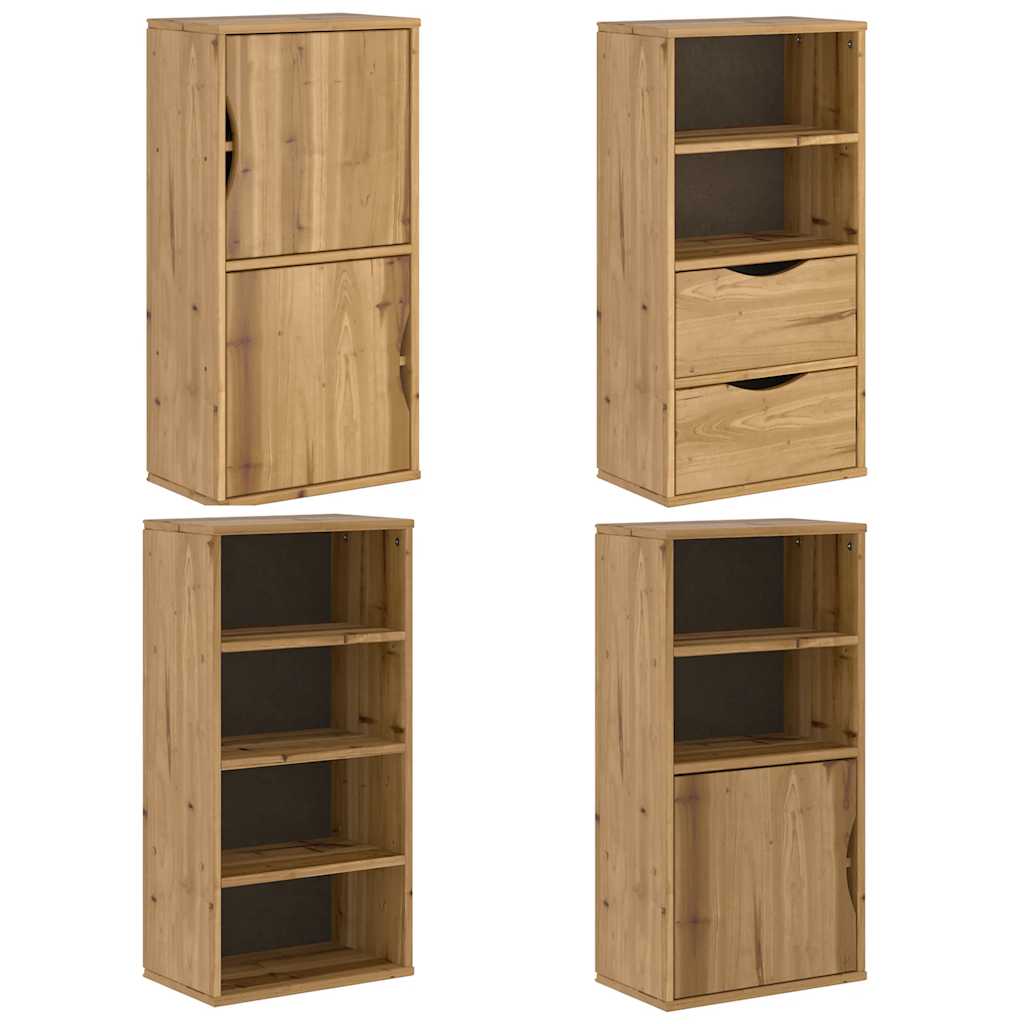 vidaXL Side Cabinets 4 pcs "ODDA" 40x24x79 cm Solid Wood Pine