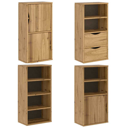 vidaXL Side Cabinets 4 pcs "ODDA" 40x24x79 cm Solid Wood Pine