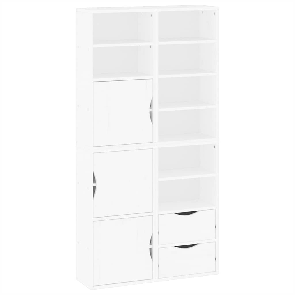 vidaXL Side Cabinets 4 pcs "ODDA" White 40x24x79 cm Solid Wood Pine