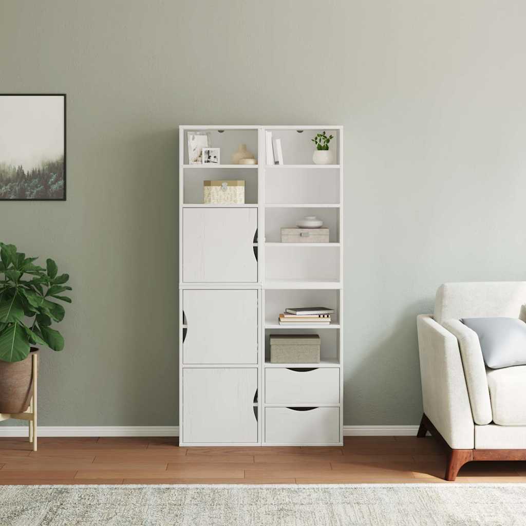 vidaXL Side Cabinets 4 pcs "ODDA" White 40x24x79 cm Solid Wood Pine