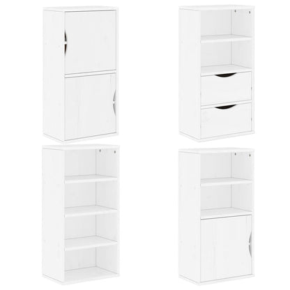 vidaXL Side Cabinets 4 pcs "ODDA" White 40x24x79 cm Solid Wood Pine