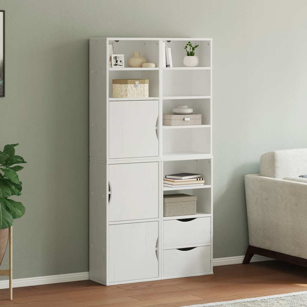 vidaXL Side Cabinets 4 pcs "ODDA" White 40x24x79 cm Solid Wood Pine