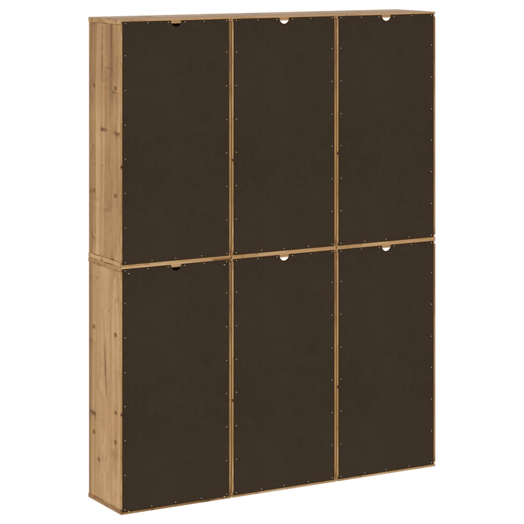 vidaXL Side Cabinets 6 pcs "ODDA" 40x24x79 cm Solid Wood Pine