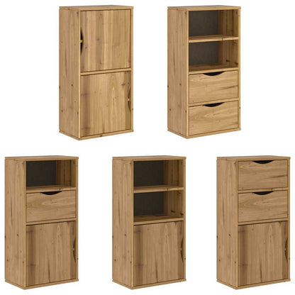 vidaXL Side Cabinets 5 pcs "ODDA" 40x24x79 cm Solid Wood Pine
