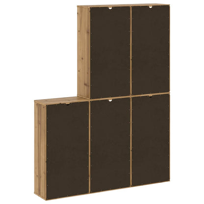 vidaXL Side Cabinets 5 pcs "ODDA" 40x24x79 cm Solid Wood Pine