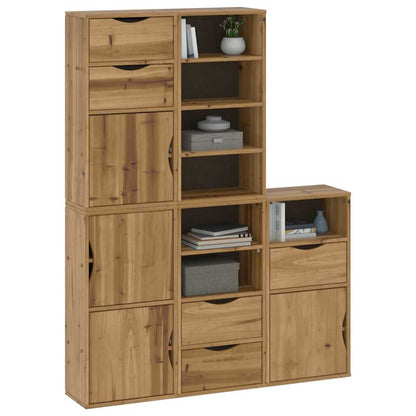 vidaXL Side Cabinets 5 pcs ODDA 40x24x79 cm Solid Wood Pine