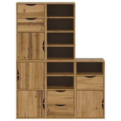 vidaXL Side Cabinets 5 pcs ODDA 40x24x79 cm Solid Wood Pine