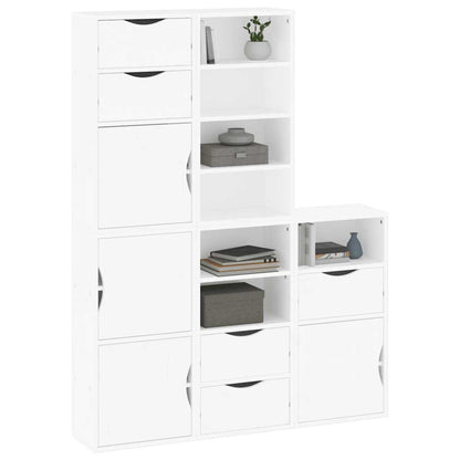 vidaXL Side Cabinets 5 pcs "ODDA" White 40x24x79 cm Solid Wood Pine