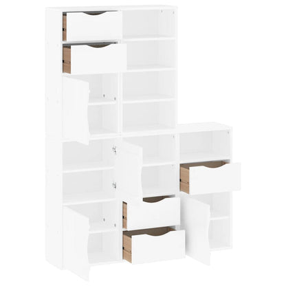 vidaXL Side Cabinets 5 pcs ODDA White 40x24x79 cm Solid Wood Pine