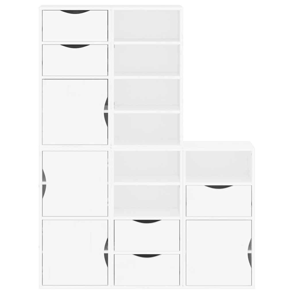 vidaXL Side Cabinets 5 pcs ODDA White 40x24x79 cm Solid Wood Pine