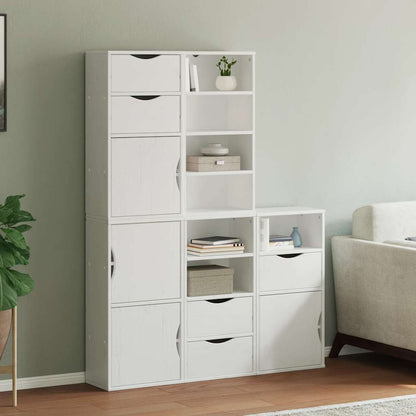 vidaXL Side Cabinets 5 pcs "ODDA" White 40x24x79 cm Solid Wood Pine