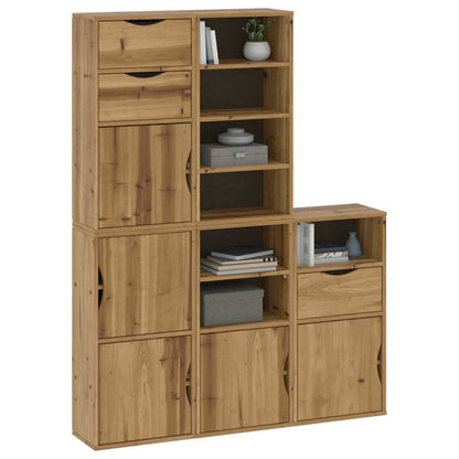 vidaXL Side Cabinets 5 pcs "ODDA" 40x24x79 cm Solid Wood Pine