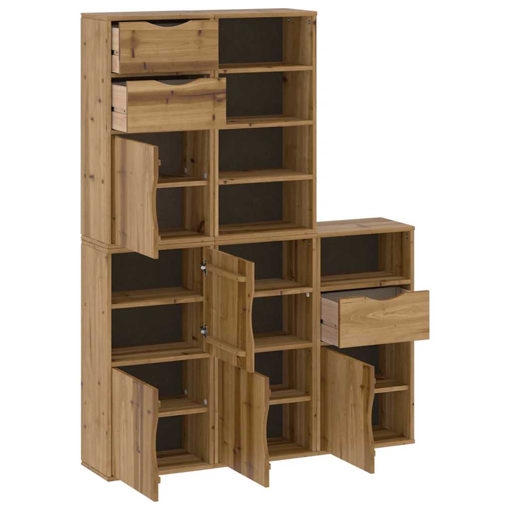vidaXL Side Cabinets 5 pcs ODDA 40x24x79 cm Solid Wood Pine