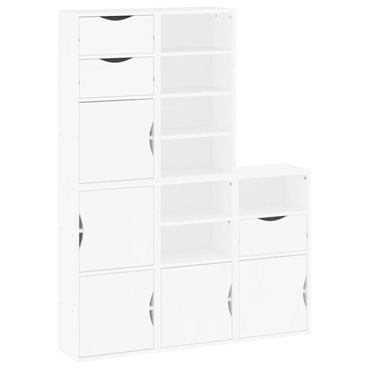 vidaXL Side Cabinets 5 pcs "ODDA" White 40x24x79 cm Solid Wood Pine
