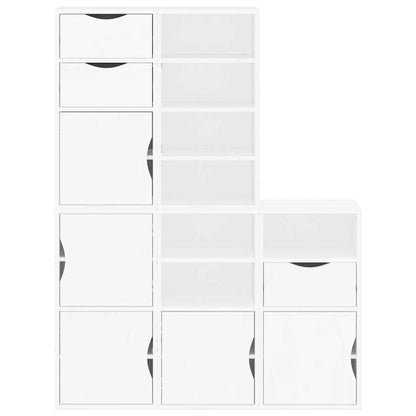 vidaXL Side Cabinets 5 pcs "ODDA" White 40x24x79 cm Solid Wood Pine