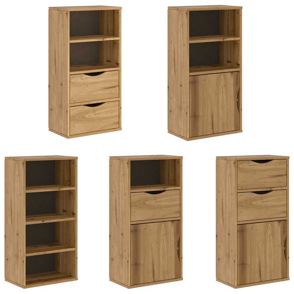 vidaXL Side Cabinets 5 pcs "ODDA" 40x24x79 cm Solid Wood Pine