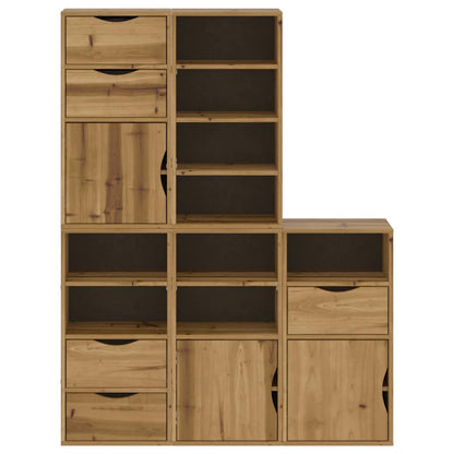 vidaXL Side Cabinets 5 pcs "ODDA" 40x24x79 cm Solid Wood Pine