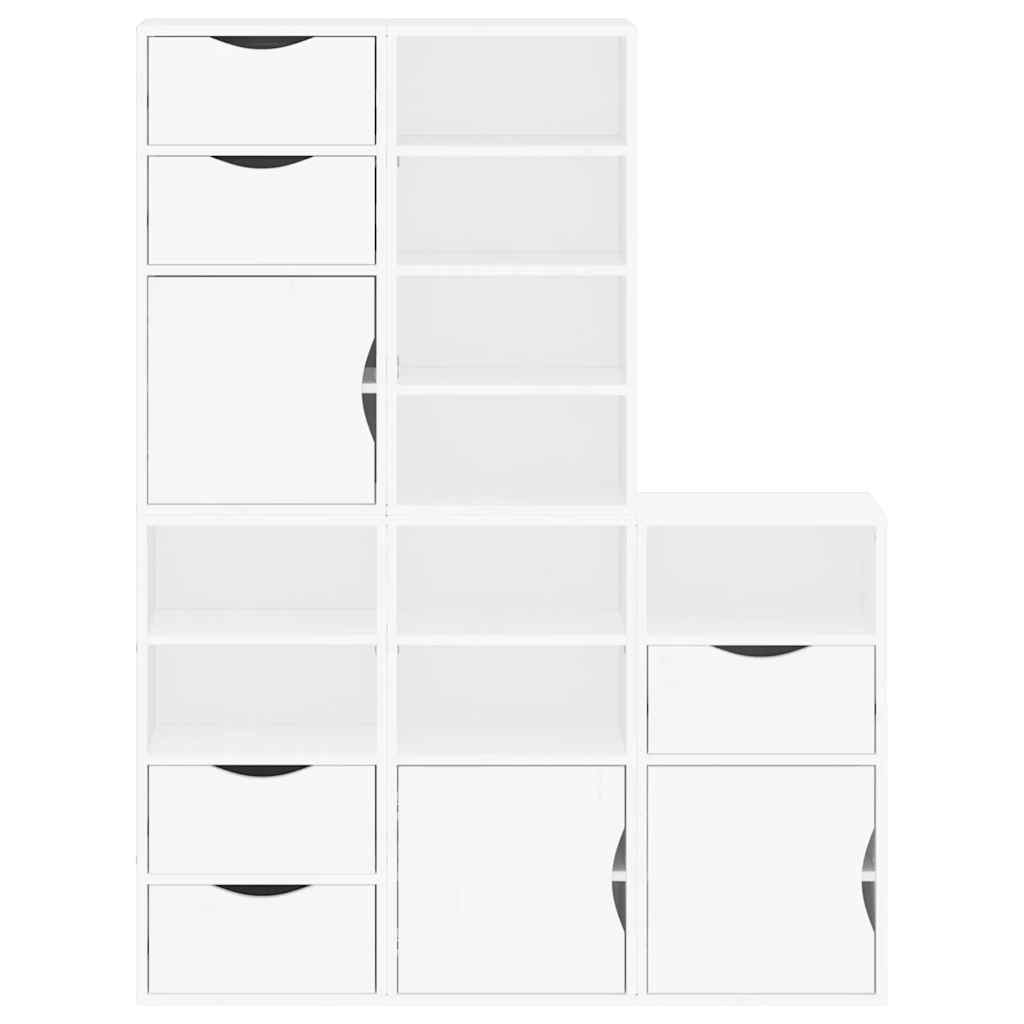 vidaXL Side Cabinets 5 pcs ODDA White 40x24x79 cm Solid Wood Pine
