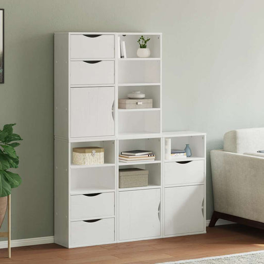 vidaXL Side Cabinets 5 pcs "ODDA" White 40x24x79 cm Solid Wood Pine
