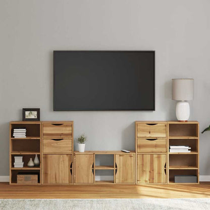 vidaXL 5 Piece TV Units with Storage "ODDA" Solid Wood Pine