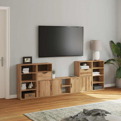 vidaXL 5 Piece TV Units with Storage "ODDA" Solid Wood Pine