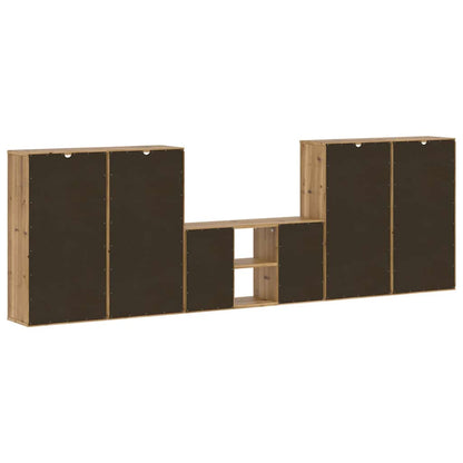 vidaXL 5 Piece TV Units with Storage "ODDA" Solid Wood Pine