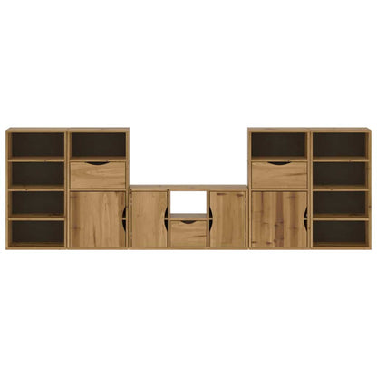 vidaXL 5 Piece TV Units with Storage ODDA Solid Wood Pine