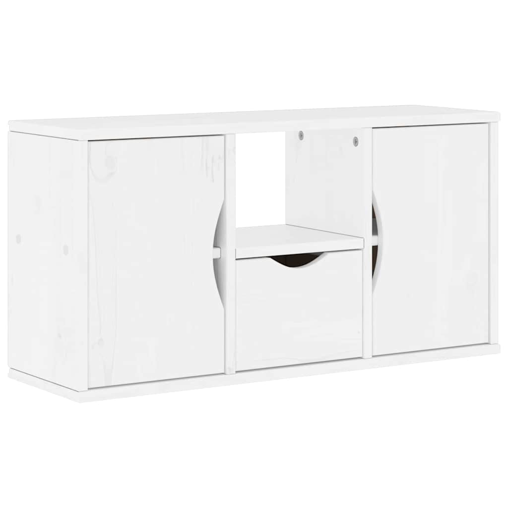 vidaXL 4 Piece TV Units with Storage ODDA White Solid Wood Pine