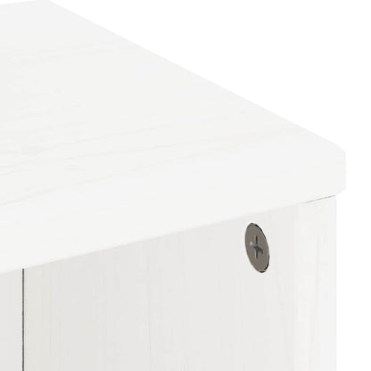 vidaXL 5 Piece TV Units with Storage "ODDA" White Solid Wood Pine