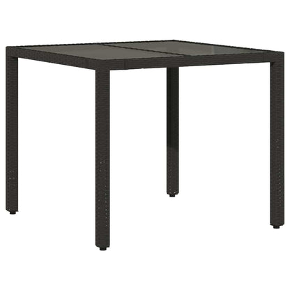 vidaXL Garden Dining Set 3 pcs Black Poly Rattan