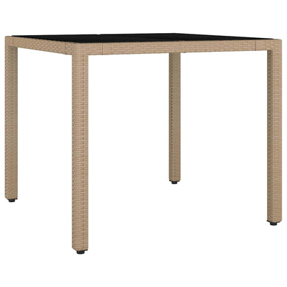 vidaXL Garden Dining Set 3 pcs Beige Poly Rattan