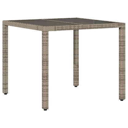 vidaXL Garden Dining Set 5 pcs Grey Poly Rattan