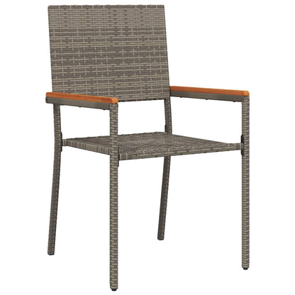 vidaXL Garden Dining Set 5 pcs Grey Poly Rattan