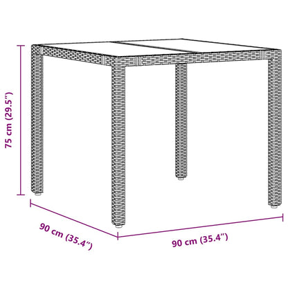 vidaXL Garden Dining Set 5 pcs Grey Poly Rattan