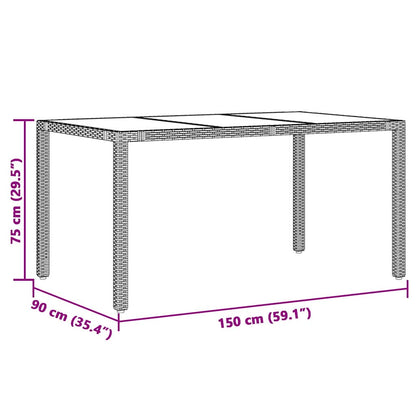 vidaXL Garden Dining Set 5 pcs Black Poly Rattan