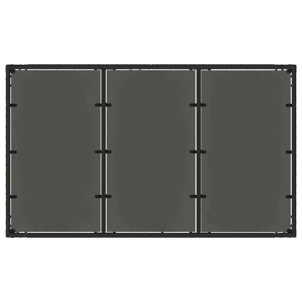 vidaXL Garden Dining Set 5 pcs Black Poly Rattan