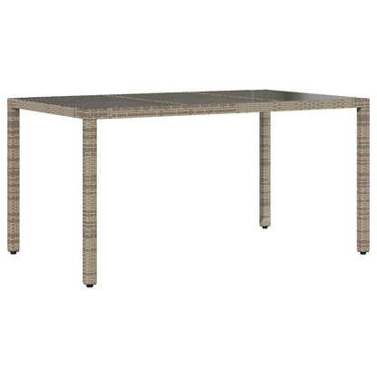 vidaXL Garden Dining Set 5 pcs Grey Poly Rattan