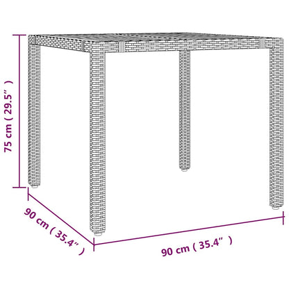 vidaXL Garden Dining Set 5 pcs Black Poly Rattan