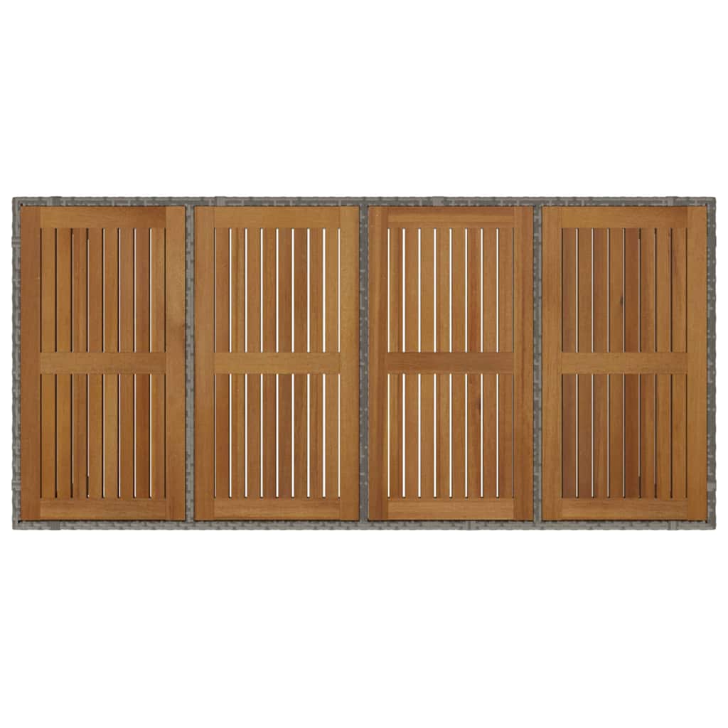 vidaXL Garden Dining Set 7 pcs Grey Poly Rattan