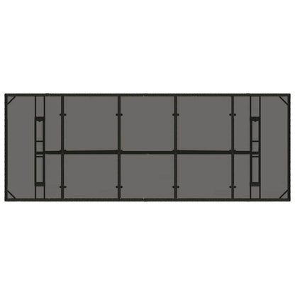 vidaXL Garden Dining Set 9 pcs Black Poly Rattan