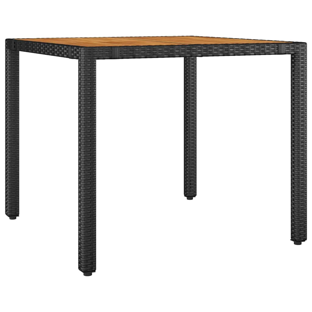vidaXL Garden Dining Set 3 pcs Black and Brown Poly Rattan