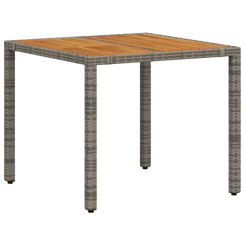 vidaXL Garden Dining Set 3 pcs Grey and Brown Poly Rattan