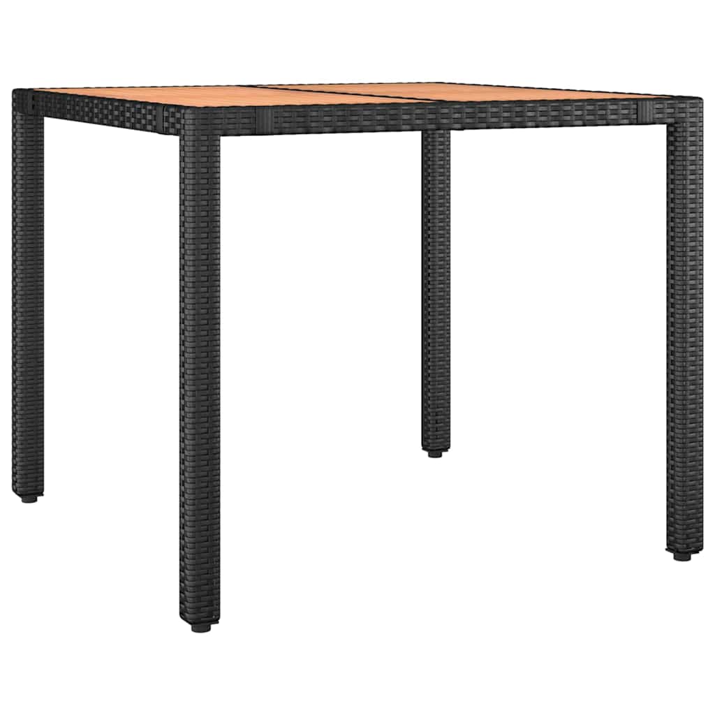 vidaXL Garden Dining Set 5 pcs Black and Brown Poly Rattan