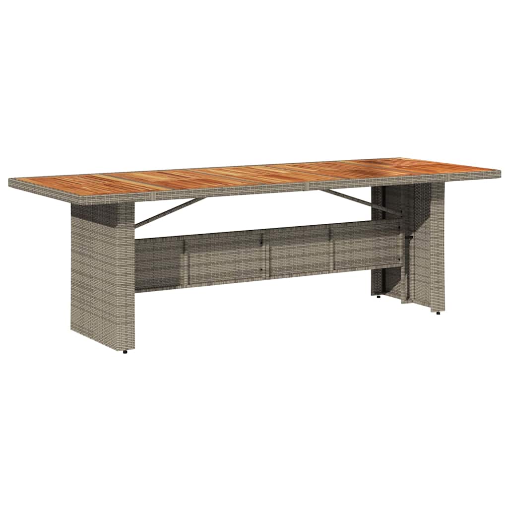 vidaXL Garden Dining Set 11 pcs Grey and Brown Poly Rattan