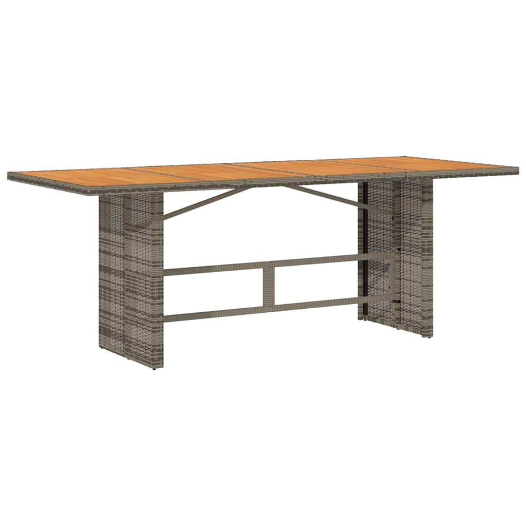 vidaXL Garden Dining Set 9 pcs Grey and Brown Poly Rattan