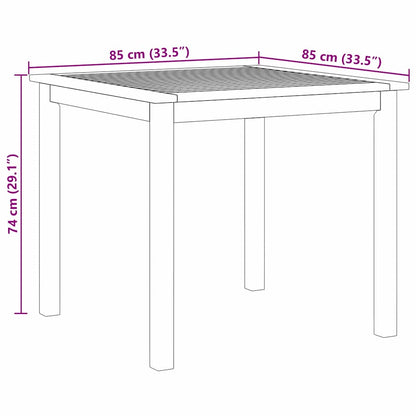 vidaXL Garden Dining Set 5 pcs Black Solid Acacia Wood