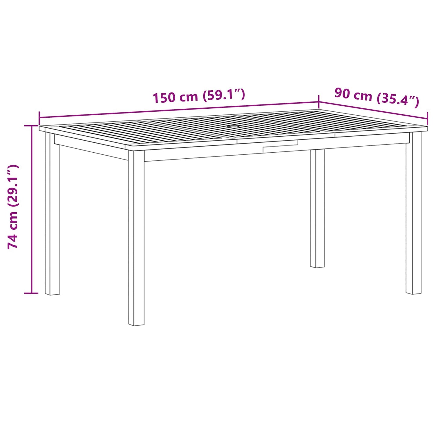 vidaXL Garden Dining Set 7 pcs Grey Solid Acacia Wood