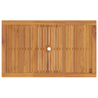 vidaXL Garden Dining Set 7 pcs Beige Solid Acacia Wood